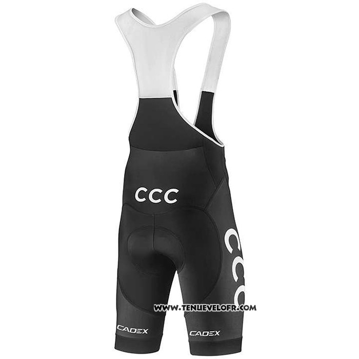 2020 Maillot Ciclismo CCC Team Orange Noir Manches Courtes et Cuissard